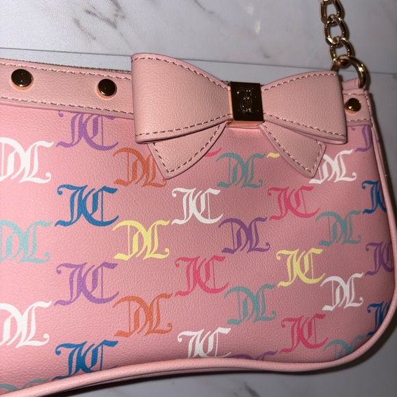 Juicy couture for the girls shoulder bag purse- pink multi pink diamond - Picture 9 of 11